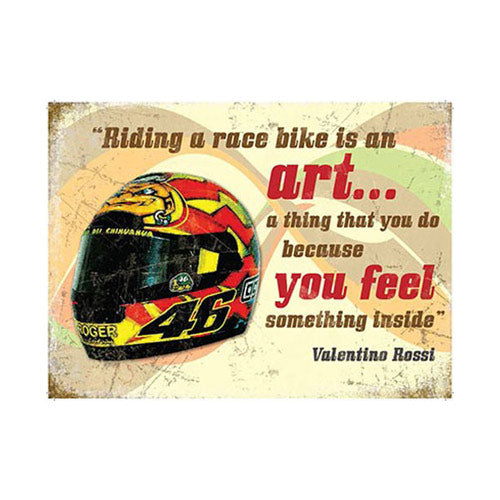 fahrradhelm valentino rossi Valentino Rossi Helmet Metal Wall Sign – Sporting Billy